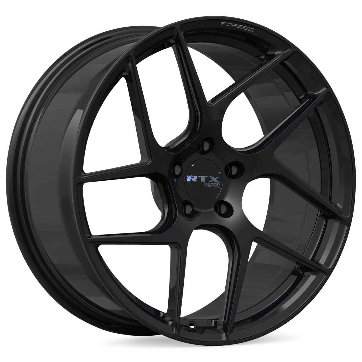 RTX RS07F Gloss Black 20x8 +45 5x108mm 63.4mm - Wheelwiz