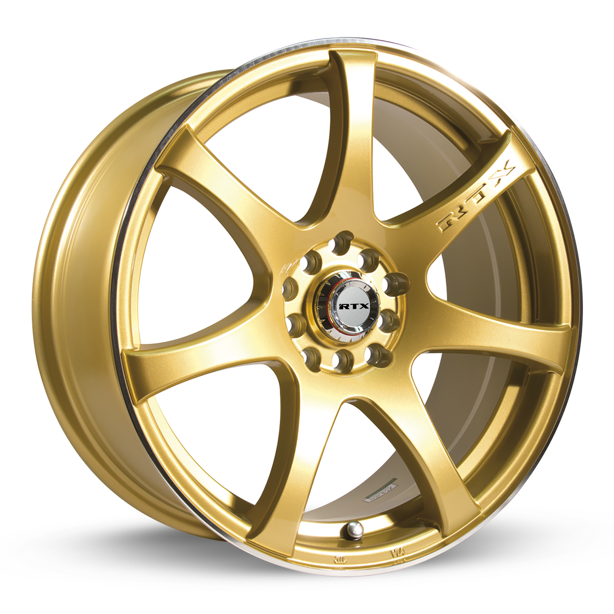 RTX Ink Gold Machined 17x7.5 +42 5x100|5x114.3mm 73.1mm - Wheelwiz