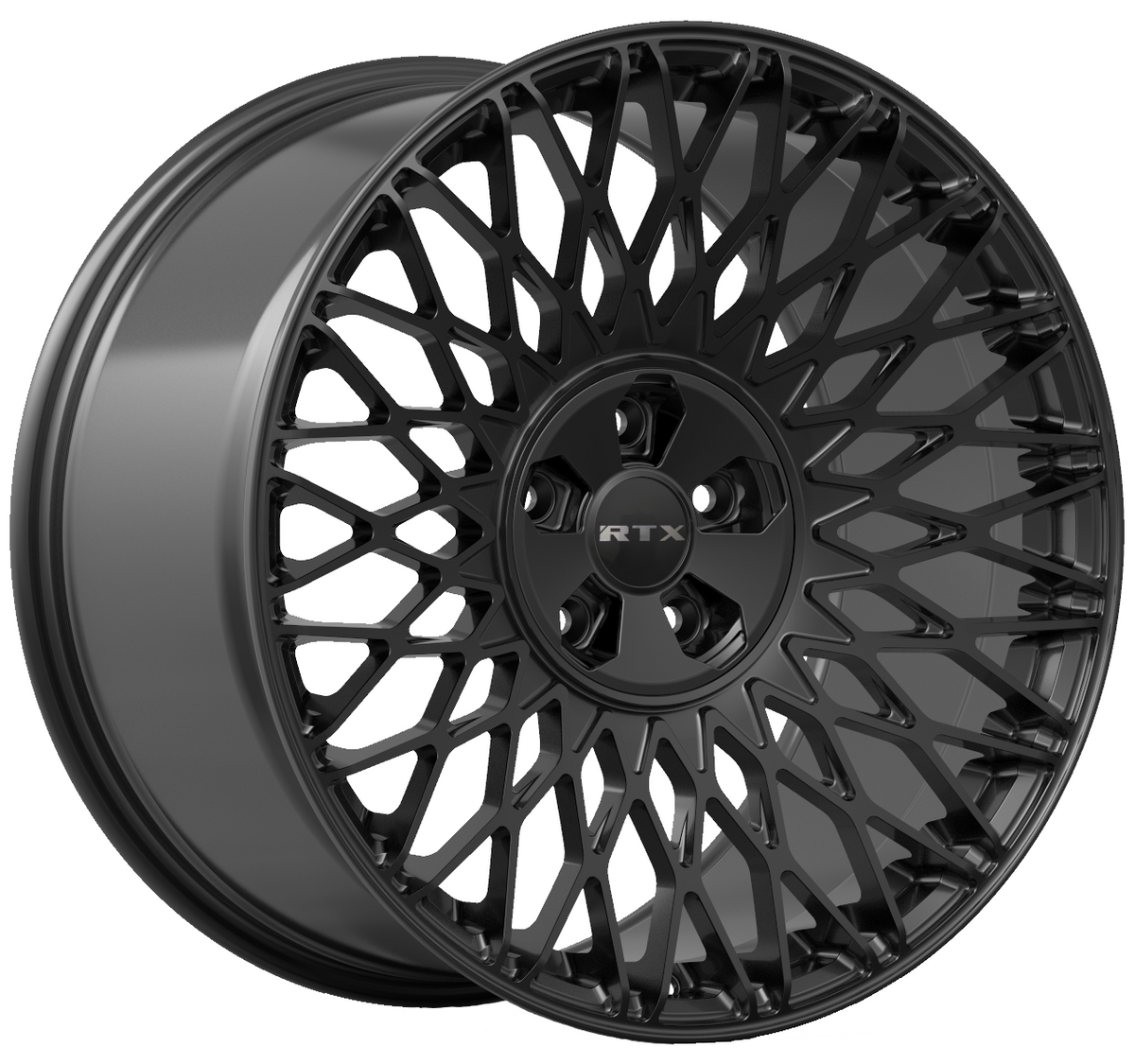 RTX Mesh Gloss Black 19x8.5 +40 5x108|5x114.3mm 73.1mm - Wheelwiz