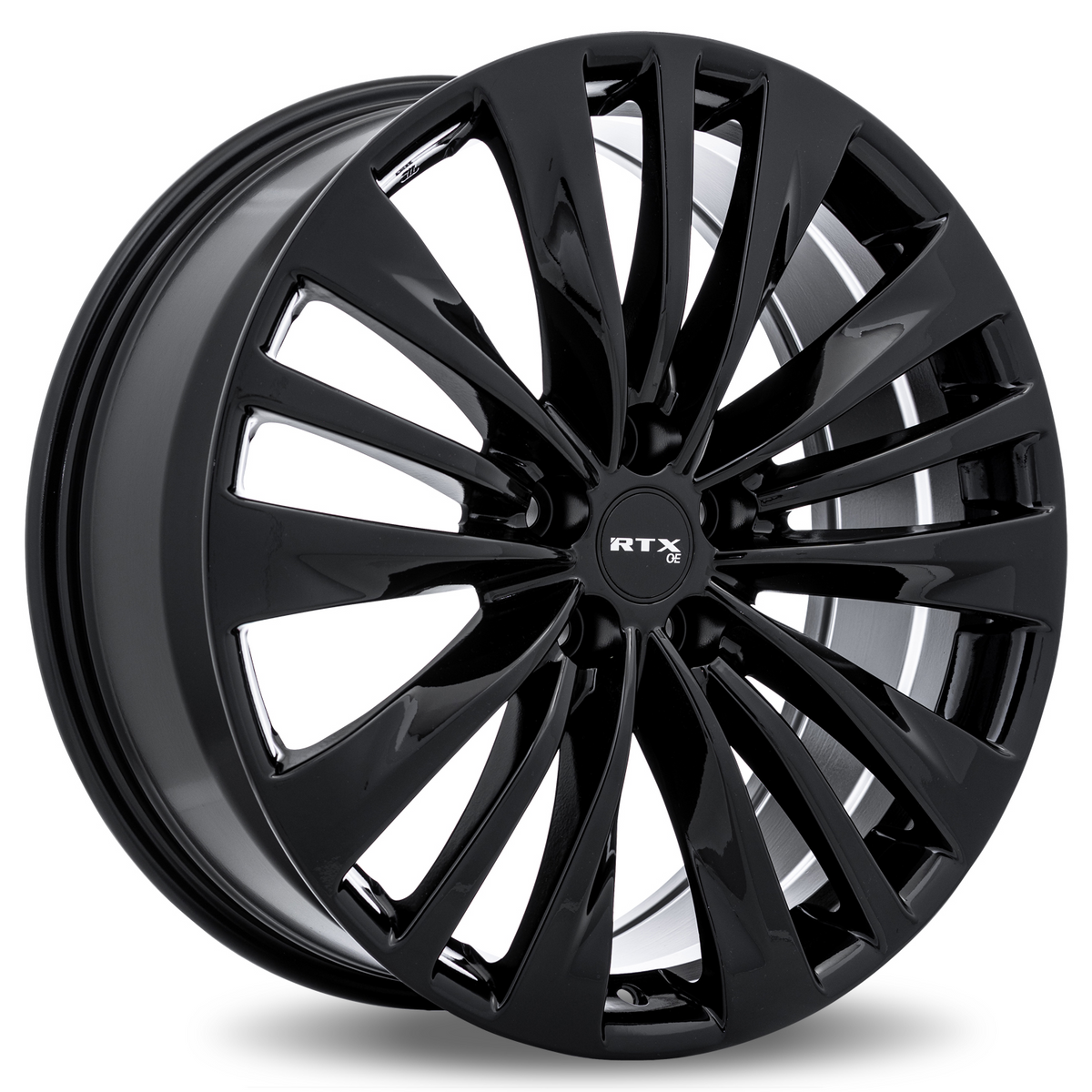 RTX TY02 Gloss Black 20x8 +35 5x114.3mm 60.1mm - Wheelwiz