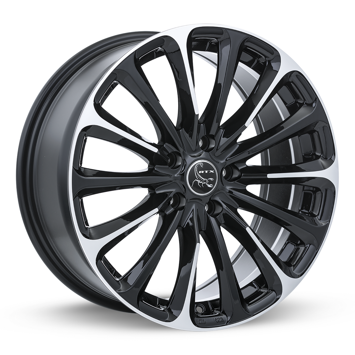 RTX Poison Black Machined 17x7.5 +42 5x114.3mm 73.1mm - Wheelwiz