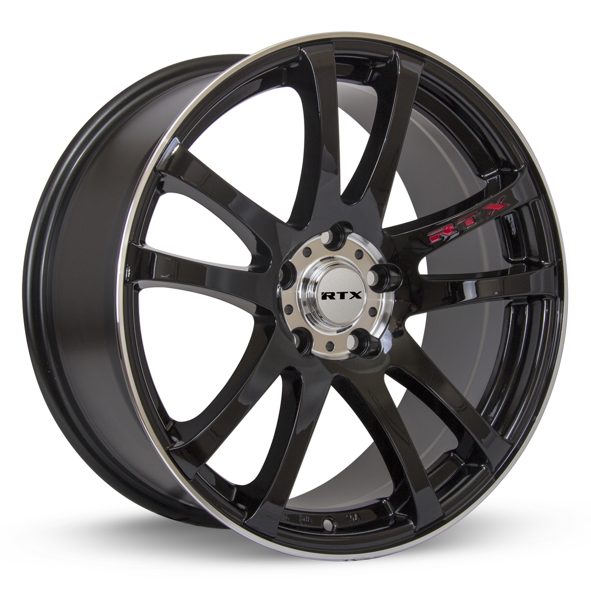 RTX Twin Black Machined 17x7.5 +42 5x114.3mm 73.1mm - Wheelwiz
