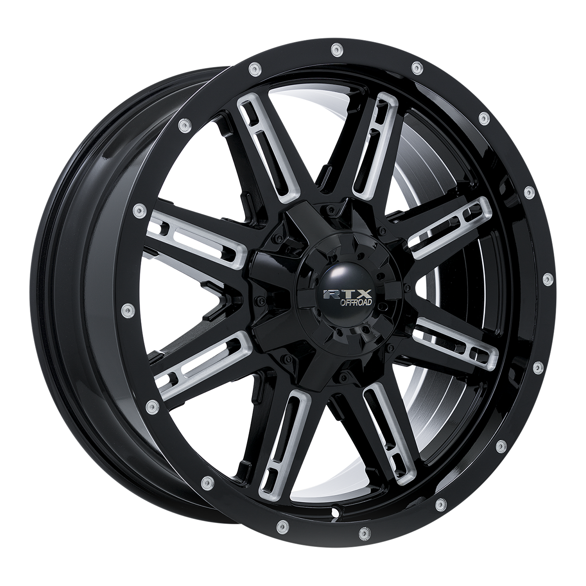 RTX Ravine Black Milled 17x8 +10 6x139.7mm 106.1mm - Wheelwiz