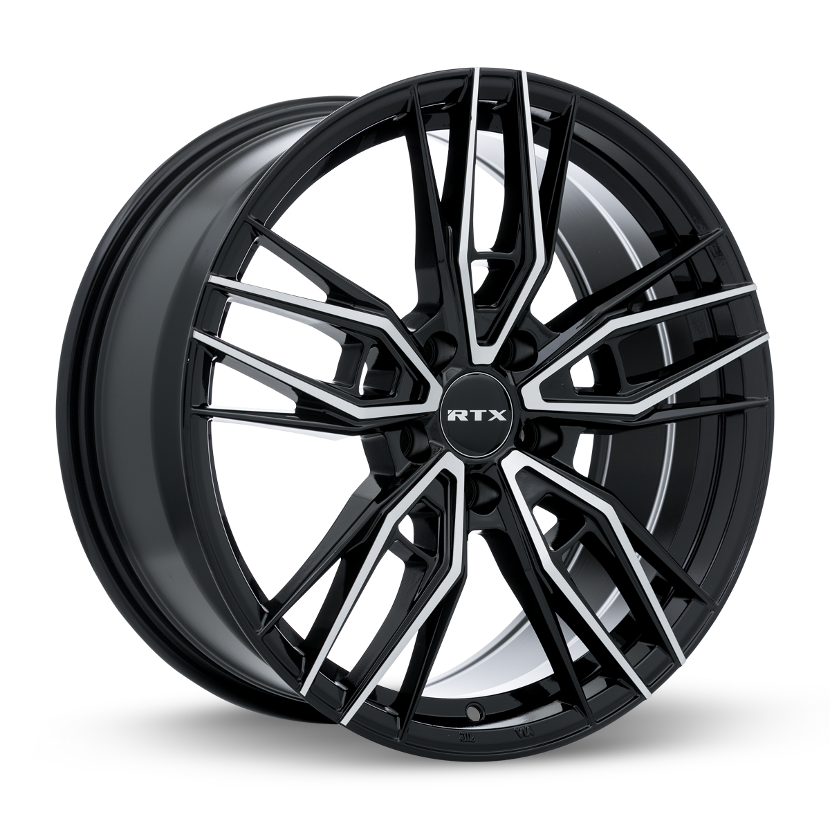 RTX Scepter Gloss Black Machined 18x8 +40 5x114.3mm 73.1mm - Wheelwiz