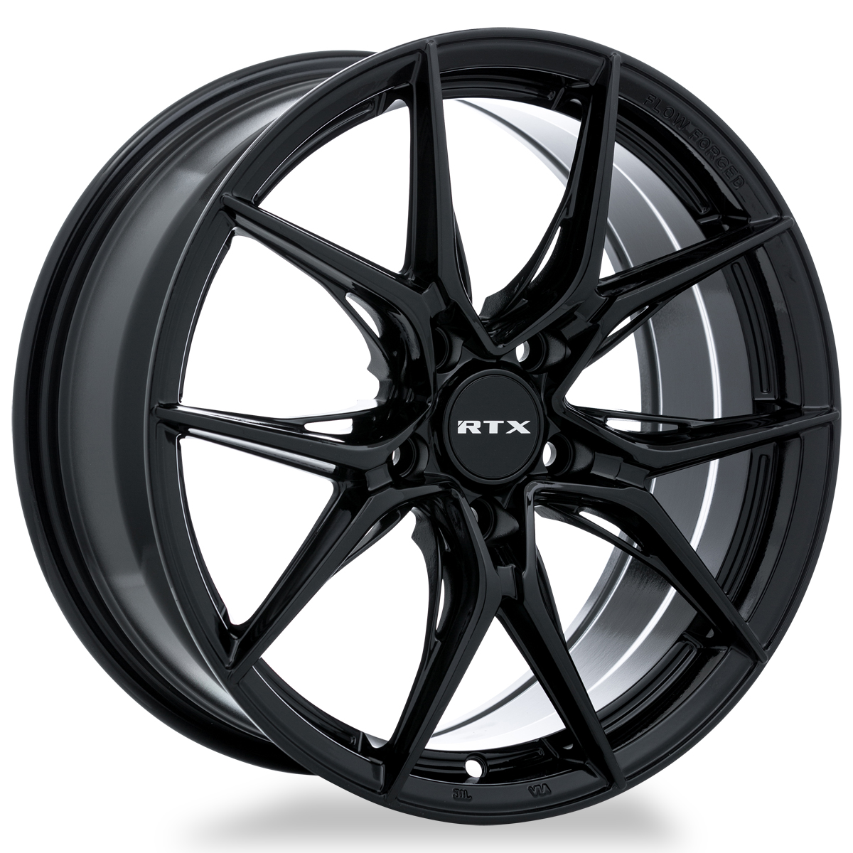RTX Slick Gloss Black 22x9 +35 5x114.3mm 73.1mm - Wheelwiz