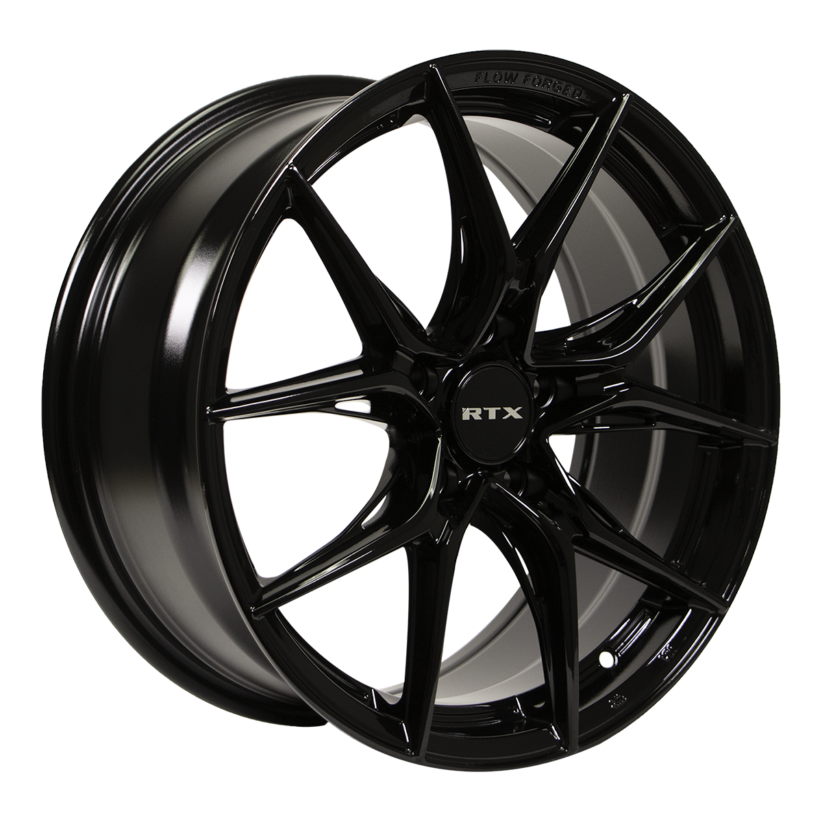 RTX Slick Gloss Black 16x7 +40 5x114.3mm 73.1mm - Wheelwiz