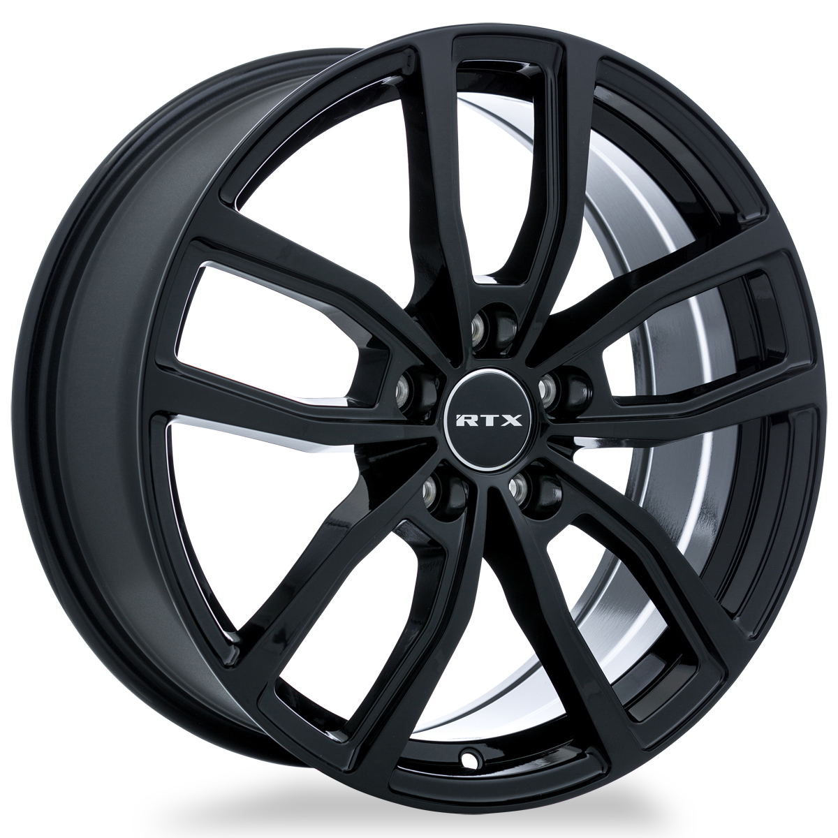 RTX Solstice Gloss Black 17x7 +38 5x114.3mm 60.1mm - Wheelwiz