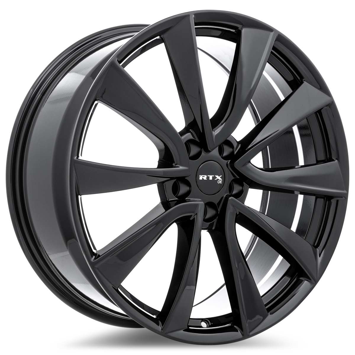 RTX TS01 Gloss Black 19x9.5 +45 5x114.3mm 64.1mm - Wheelwiz