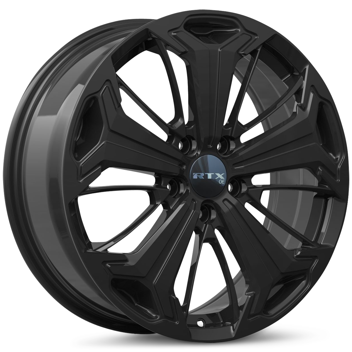 RTX TY06 Gloss Black 18x7.5 +35 5x114.3mm 60.1mm - Wheelwiz