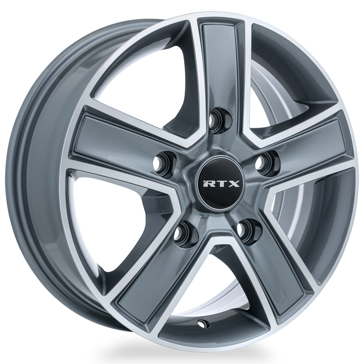 RTX Transit Gunmetal Machined 16x6.5 +60 5x160mm 65.1mm - Wheelwiz