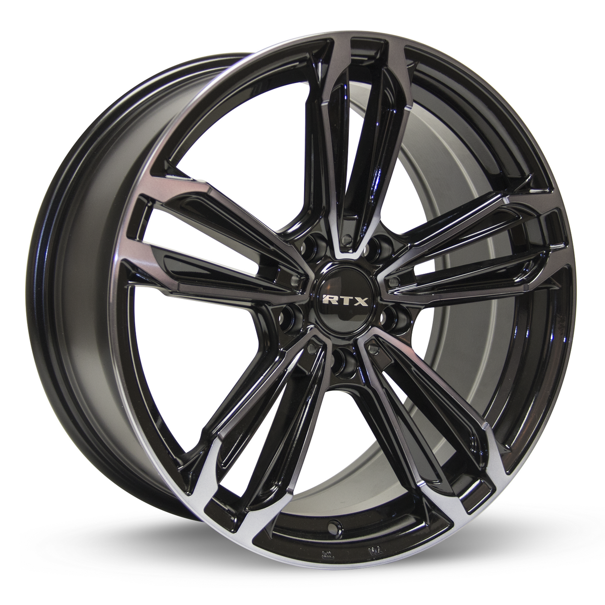 RTX Ultra 5 Black Machined Grey 18x8 +35 5x112mm 66.6mm - Wheelwiz