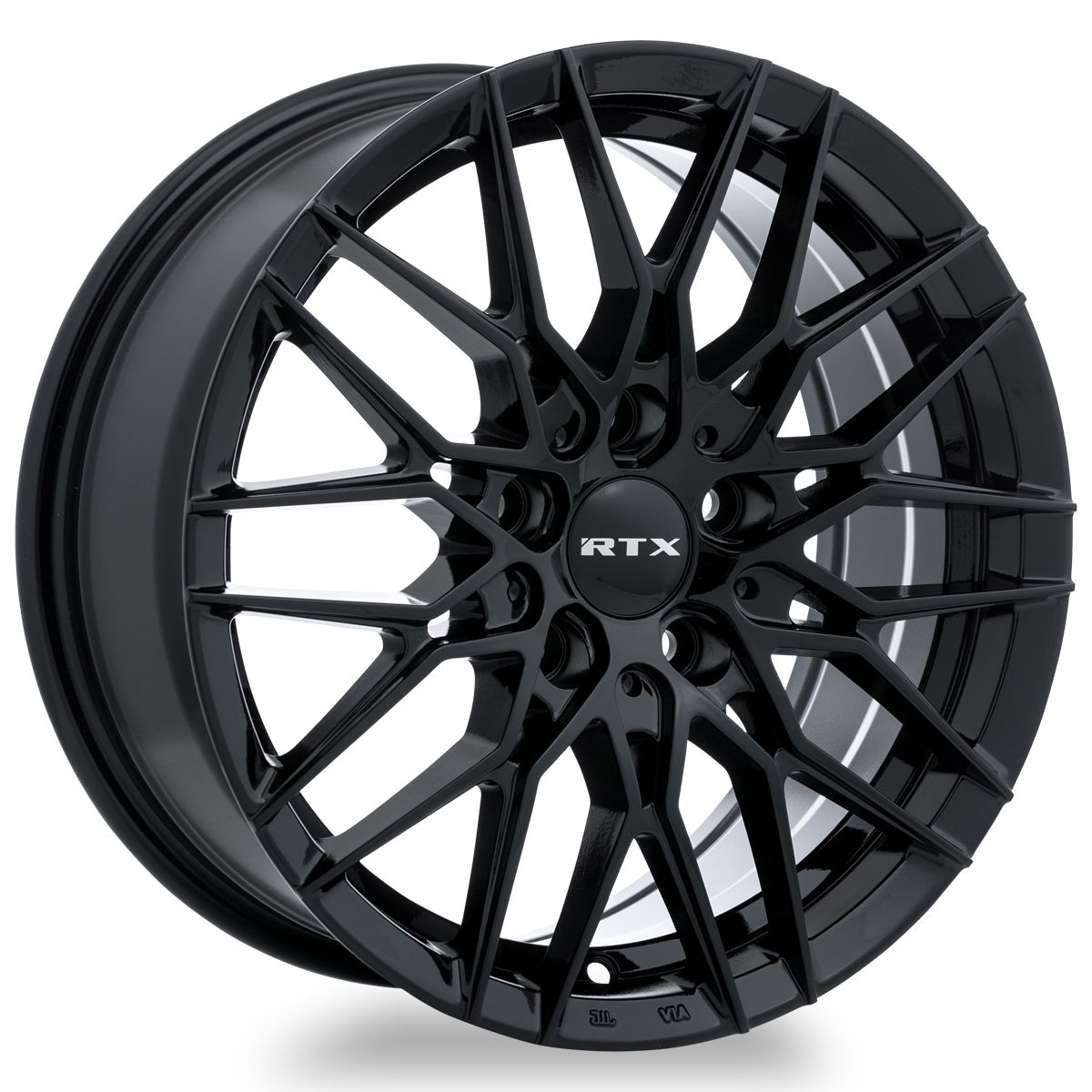 RTX V20 Gloss Black 16x7 +40 5x114.3mm 73.1mm - Wheelwiz