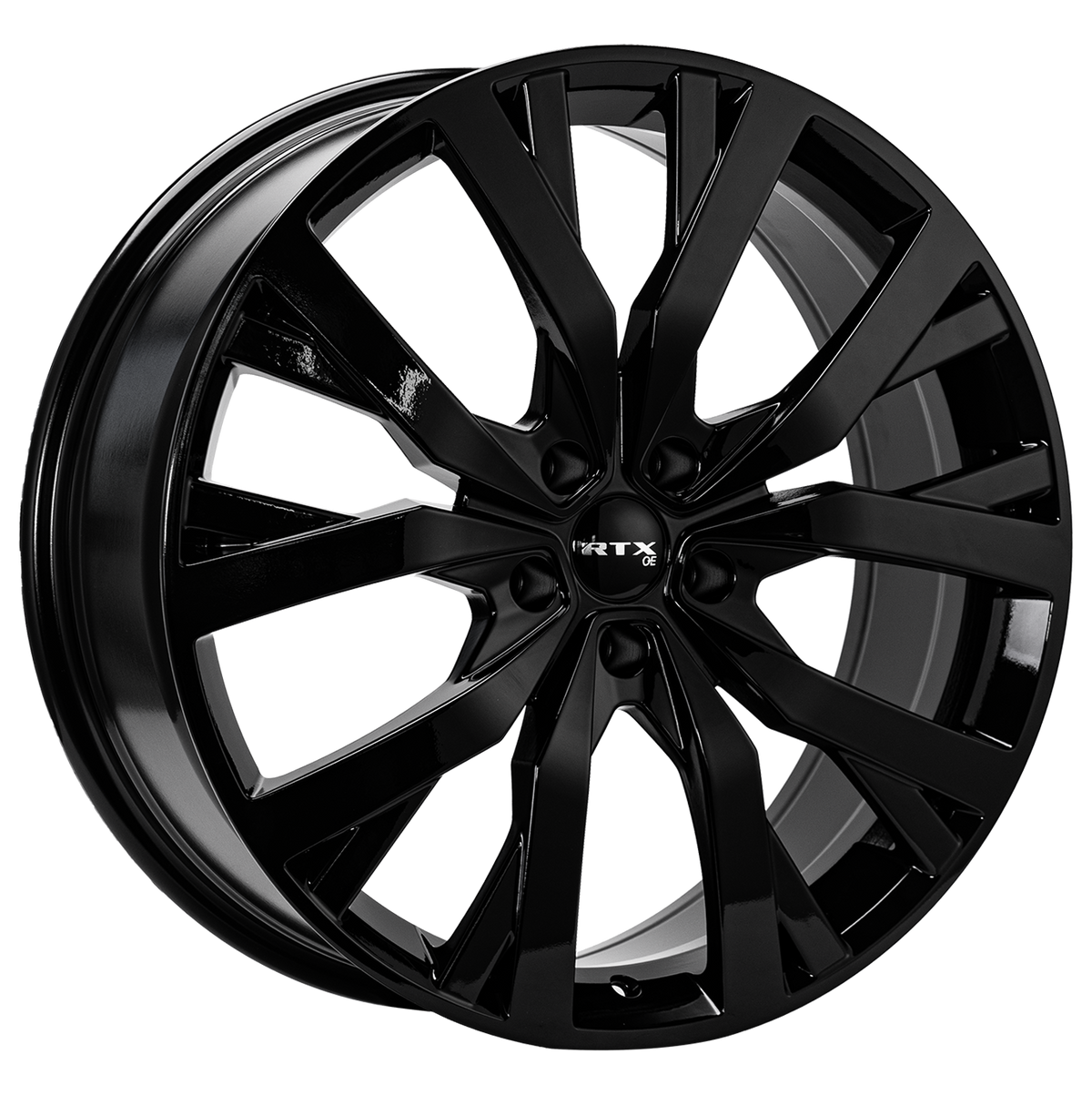 RTX VW02 Gloss Black 19x8 +35 5x112mm 57.1mm - Wheelwiz