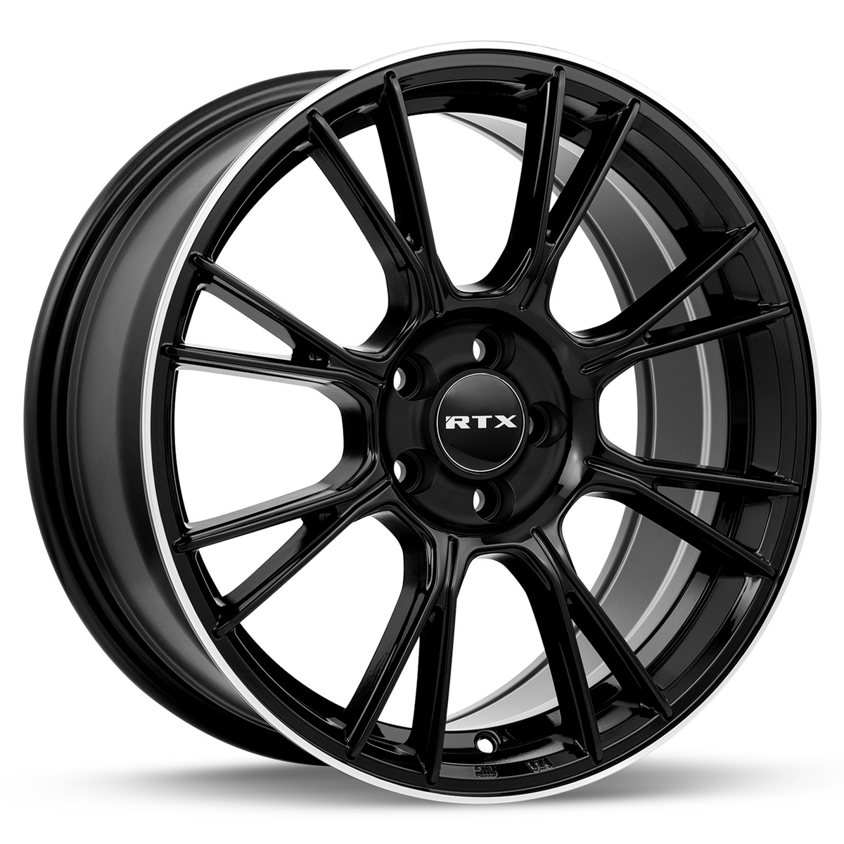 RTX Vapor Black With Machined Lip 17x7.5 +40 5x114.3mm 73.1mm - Wheelwiz