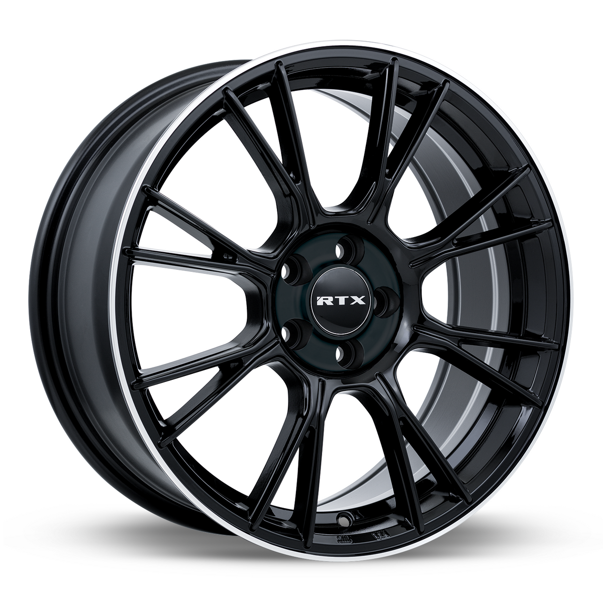 RTX Vapor Black With Machined Lip 17x7.5 +40 5x114.3mm 73.1mm - Wheelwiz