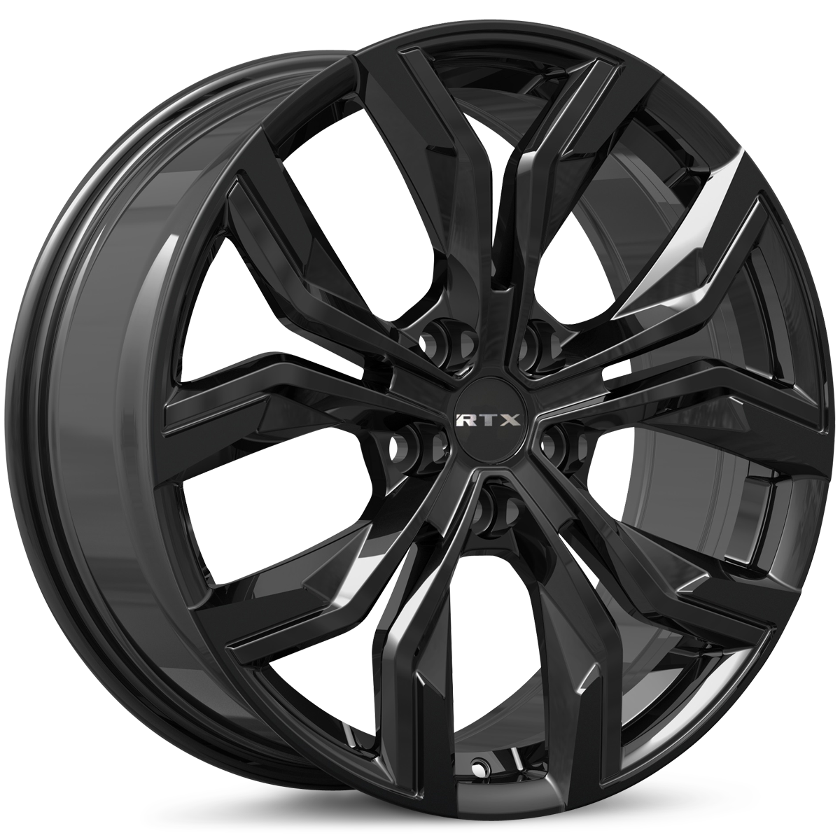 RTX Venom Gloss Black 19x8 +38 5x114.3mm 66.1mm - Wheelwiz