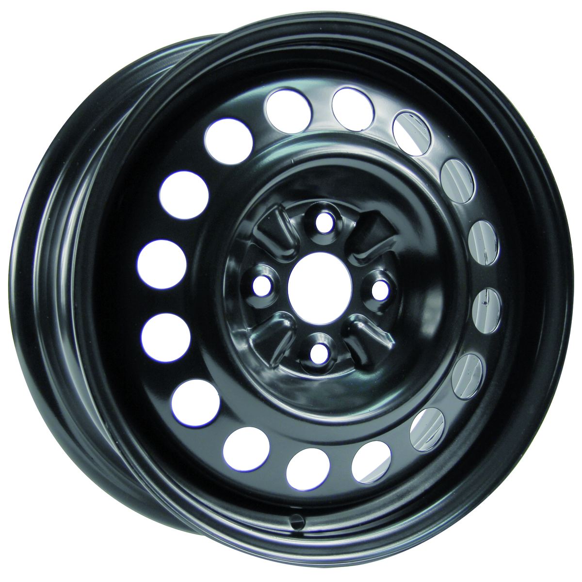 Steel Black 15x5.5 +45 4x100mm 54.1mm - WheelWiz