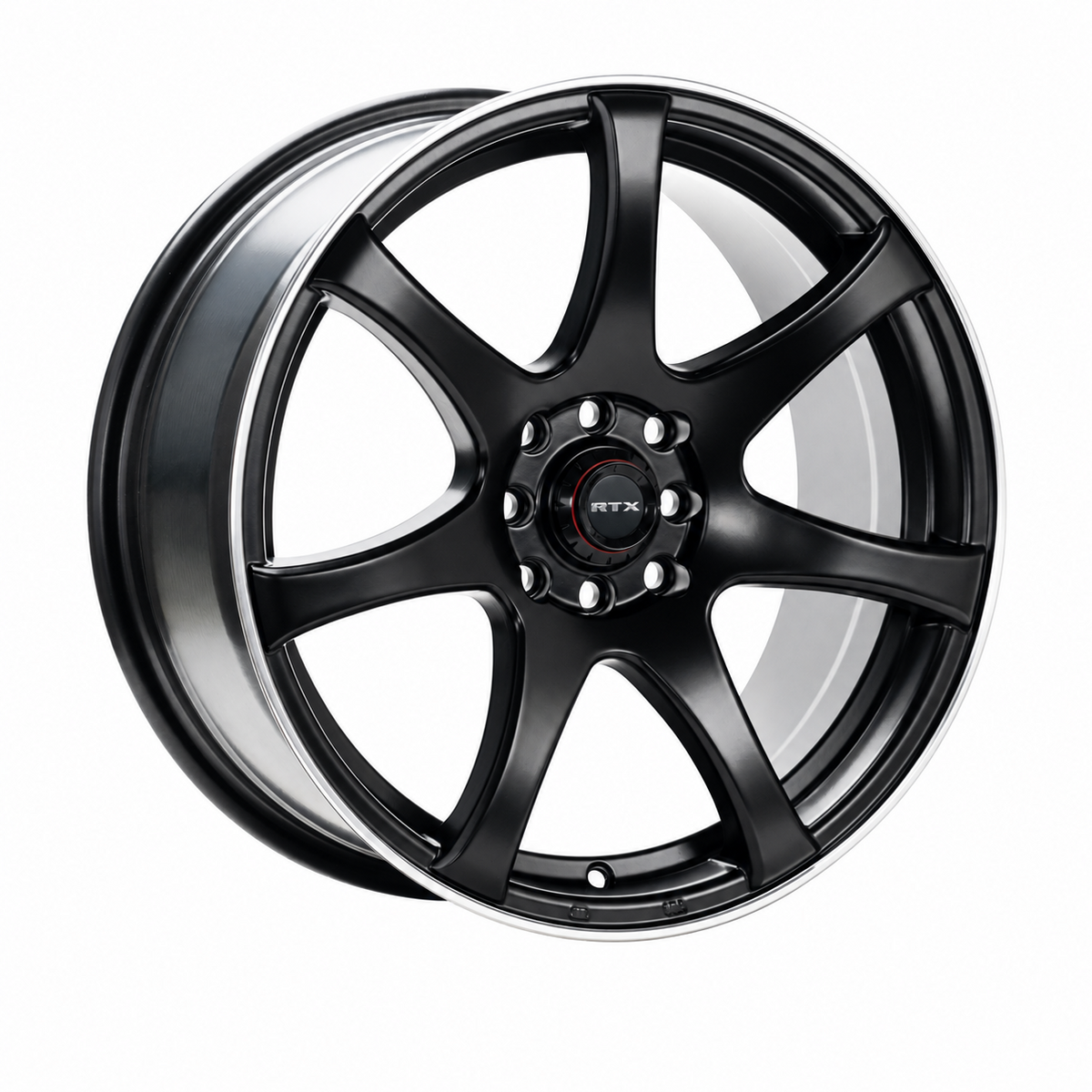 RTX Ink Satin Black Machined Lip 17x7.5 +42 4x100|4x114.3mm 73.1mm - Wheelwiz
