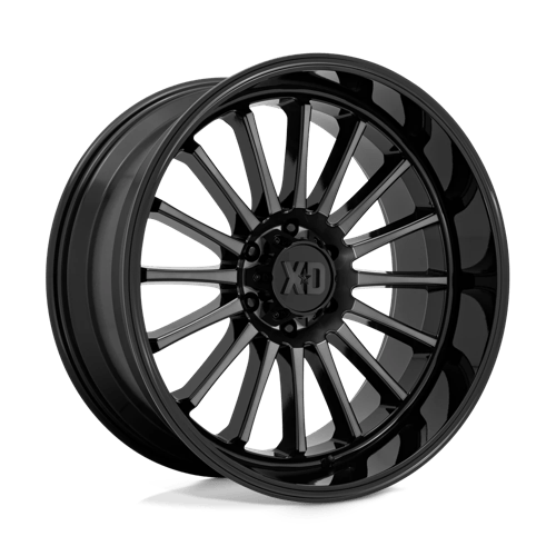 XD Series XD857 WHIPLASH Gloss Black With Gray Tint 22x10 -18 6x139.7mm 106.1mm - WheelWiz