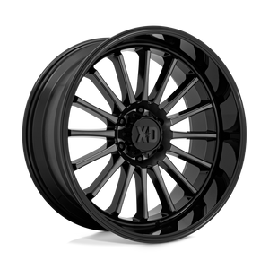 XD Series XD857 WHIPLASH Gloss Black With Gray Tint 22x10 -18 6x139.7mm 106.1mm - WheelWiz