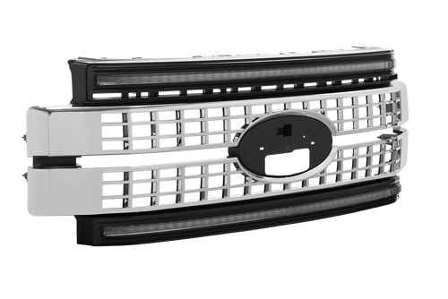 Morimoto FORD SD 17-19 GRILLE CHROME WHITE DRL - Wheelwiz