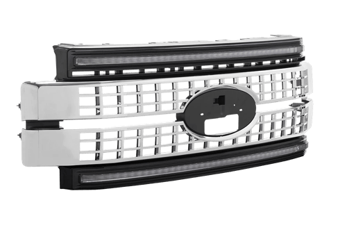 Morimoto FORD SD 17-19 GRILLE CHROME AMBER DRL - WheelWiz