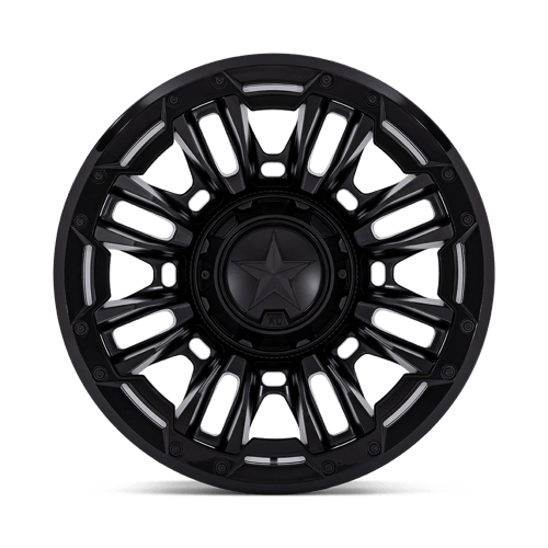 XD Series XD870 BOMBER Matte Black W/ G-blk Ring 20x9 +1 8x180mm 124.2mm