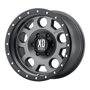 XD Series XD126 ENDURO PRO Matte Gray W Black Reinforcing Ring 20x10 -24 6x139.7mm 106.1mm - WheelWiz