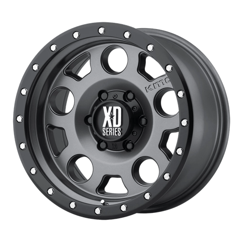 XD Series XD126 ENDURO PRO Matte Gray W/ Black Ring 18x9 +18 5x127mm 78.1mm - Wheelwiz