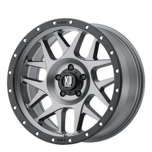 XD Series XD127 BULLY Matte Gray Black Ring 17x9 -12 5x127mm 78.1mm - WheelWiz