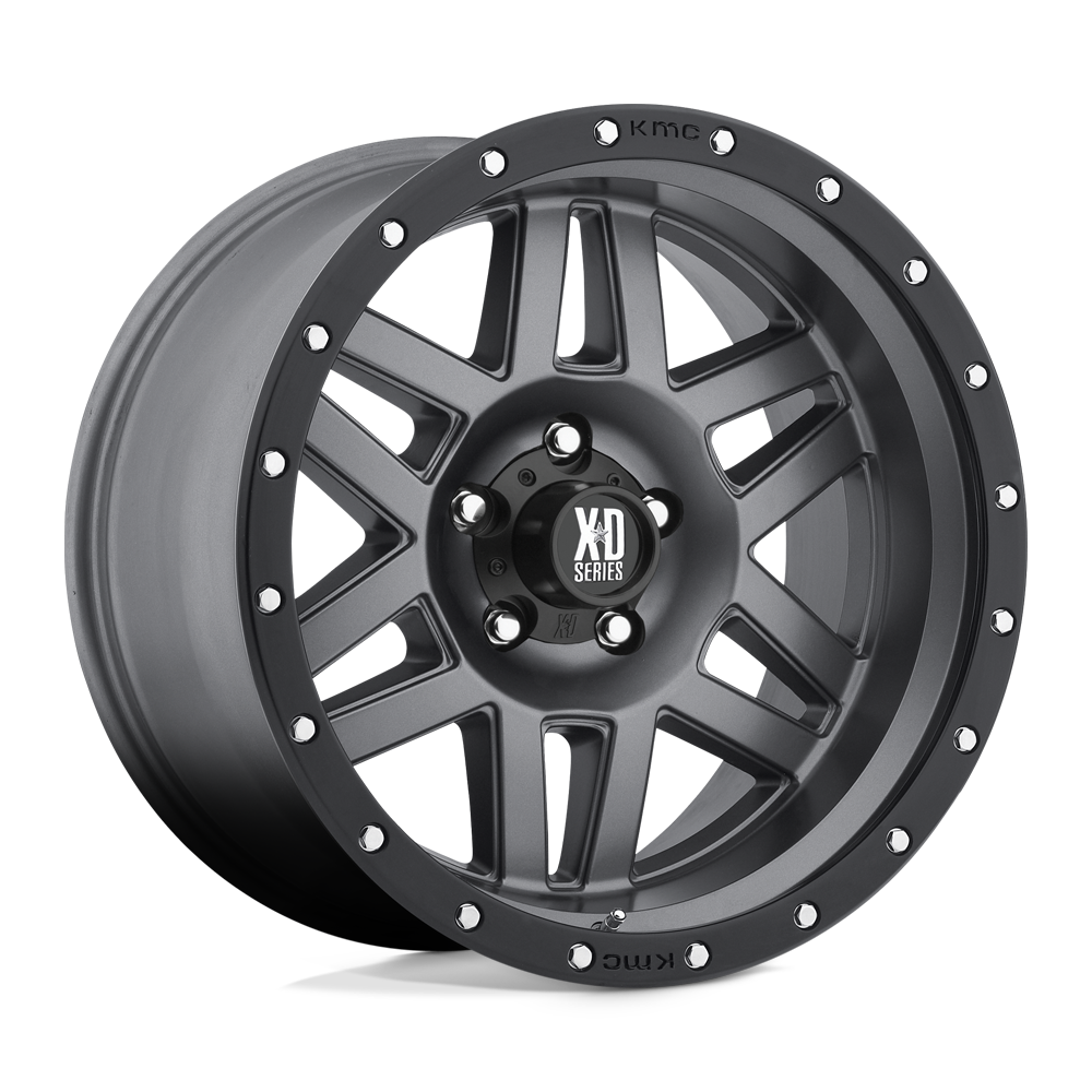 XD Series XD128 MACHETE Matte Gray Black Ring 20x9 +18 5x139.7mm 108mm - WheelWiz
