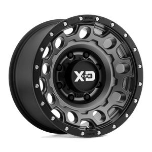 XD Series XD129 HOLESHOT Matte Gray W Black Reinforcing Ring 17x9 -12 6x139.7mm 106.1mm - WheelWiz