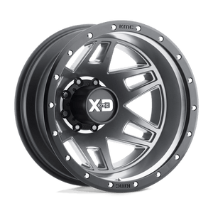 XD Series XD130 MACHETE DUALLY Matte Gray W/ Black Ring 20x7.5 +142 8x165.1mm 125.1mm - Wheelwiz