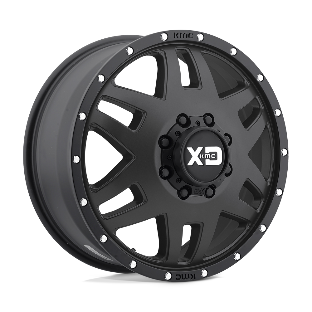 XD Series XD130 MACHETE DUALLY Satin Black With Reinforcing Ring 17x6.5 +111 8x210mm 154.3mm - WheelWiz