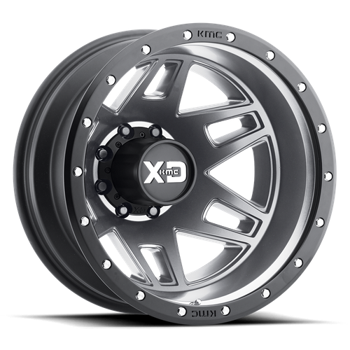 XD Series XD130 MACHETE DUALLY Matte Gray W/ Black Ring 20x7.5 -152 8x165.1mm 121.5mm