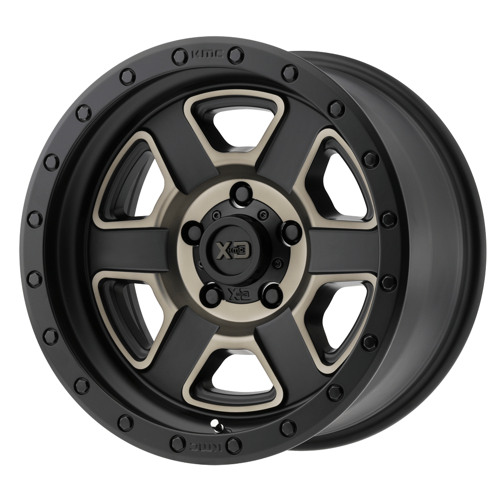 XD Series XD133 FUSION OFF-ROAD Satin Black Machined With Dark Tint Clear Coat 18x9 00 5x127mm 72.6mm - WheelWiz