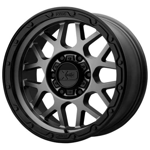 XD Series XD135 GRENADE OR Matte Gray Matte Black Lip 17x9 -12 5x127mm 78.1mm - Wheelwiz