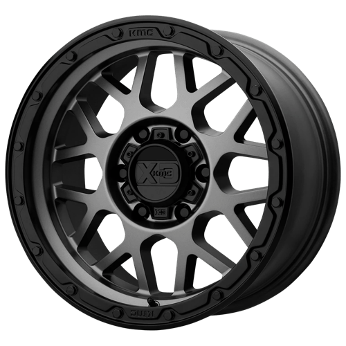 XD Series XD135 GRENADE OR Matte Gray Matte Black Lip 17x9 -12 6x135mm 87.1mm - WheelWiz