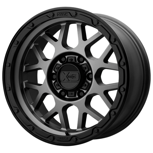 XD Series XD135 GRENADE OR Matte Gray Matte Black Lip 18x8.5 00 8x165.1mm 125.1mm - WheelWiz