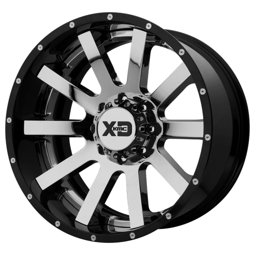XD Series XD200 HEIST Chrome W/ Gloss Black Mill Lip 22x12 -44 6x135mm 87.1mm - Wheelwiz