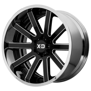 XD Series XD200 HEIST Gloss Black Milled Center Chrome Lip 22x10 -18 6x135mm 87.1mm - WheelWiz