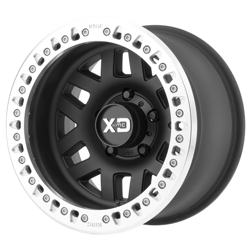 XD Series XD229 MACHETE CRAWL BEADLOCK Satin Black Machined Bead Ring 17x9 -38 6x139.7mm 108mm - WheelWiz