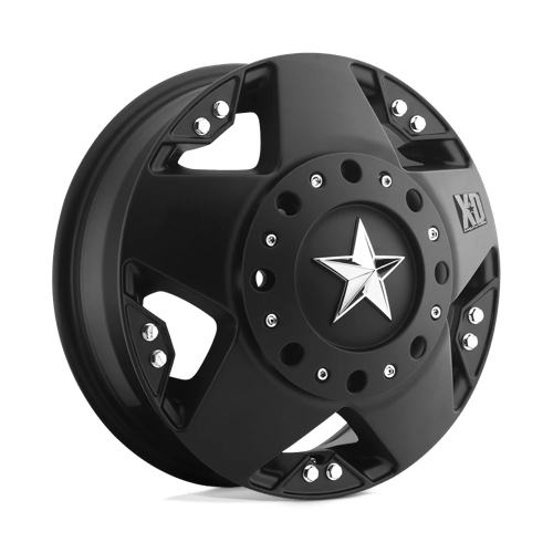 XD Series XD775 ROCKSTAR Dually Matte Black Front 17x8 +10 5x127|5x139.7mm 78.1mm - Wheelwiz