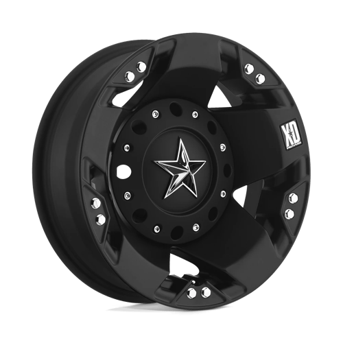 XD Series XD775 ROCKSTAR Dually Matte Black Rear 17x6 -134 8x200mm 142mm - Wheelwiz