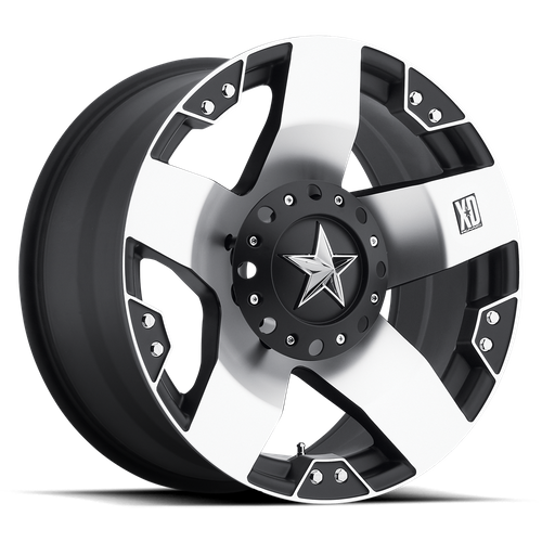 XD Series XD775 ROCKSTAR Machined Face W/ Blk Windows 20x8.5 +10 6x135|6x139.7mm 106.1mm - Wheelwiz