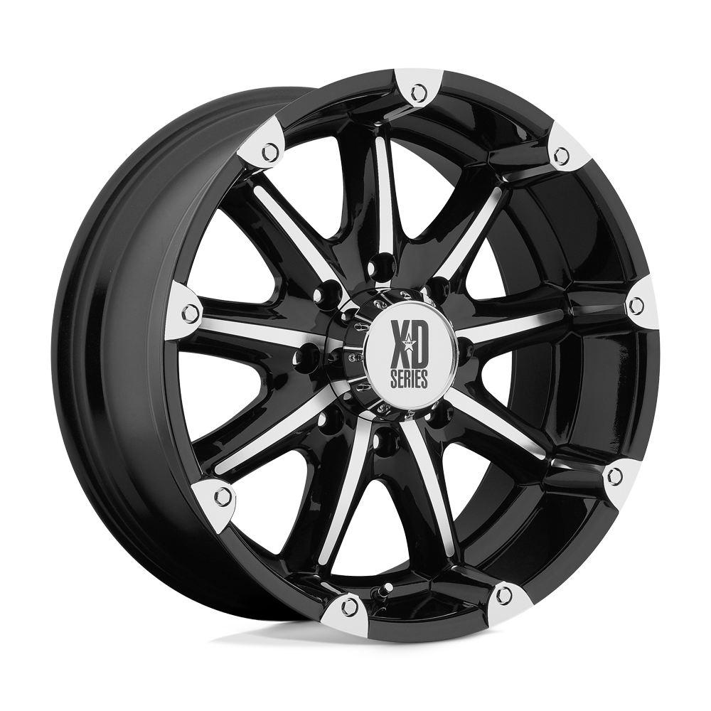 XD Series XD779 BADLANDS Gloss Black Machined 20x9 -12 5x139.7mm 108mm - WheelWiz