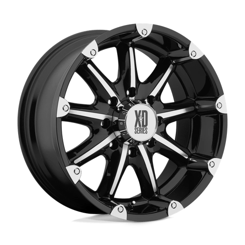 XD Series XD779 BADLANDS Gloss Black Machined 18x9 +18 8x165.1mm 125.1mm - Wheelwiz