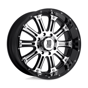 XD Series XD795 HOSS Gloss Black Machined 20x9 -12 6x139.7mm 106.1mm - WheelWiz