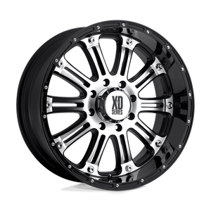 XD Series XD795 HOSS Gloss Black Machined 17x9 +18 6x139.7mm 106.1mm - WheelWiz