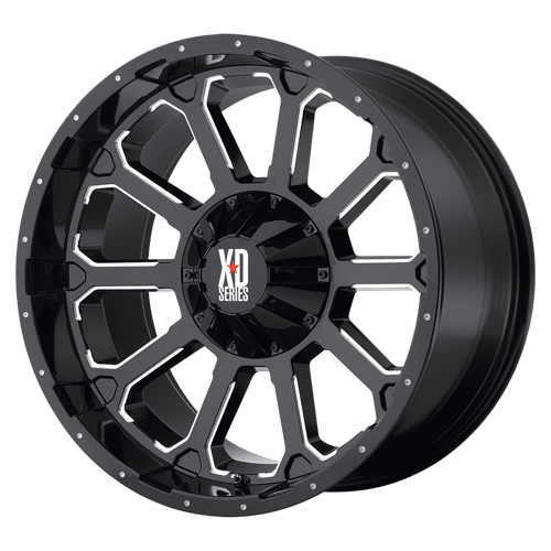 XD Series XD806 BOMB Gloss Black W/ Milled Accents 18x9 0 5x127|5x135mm 87.1mm - Wheelwiz